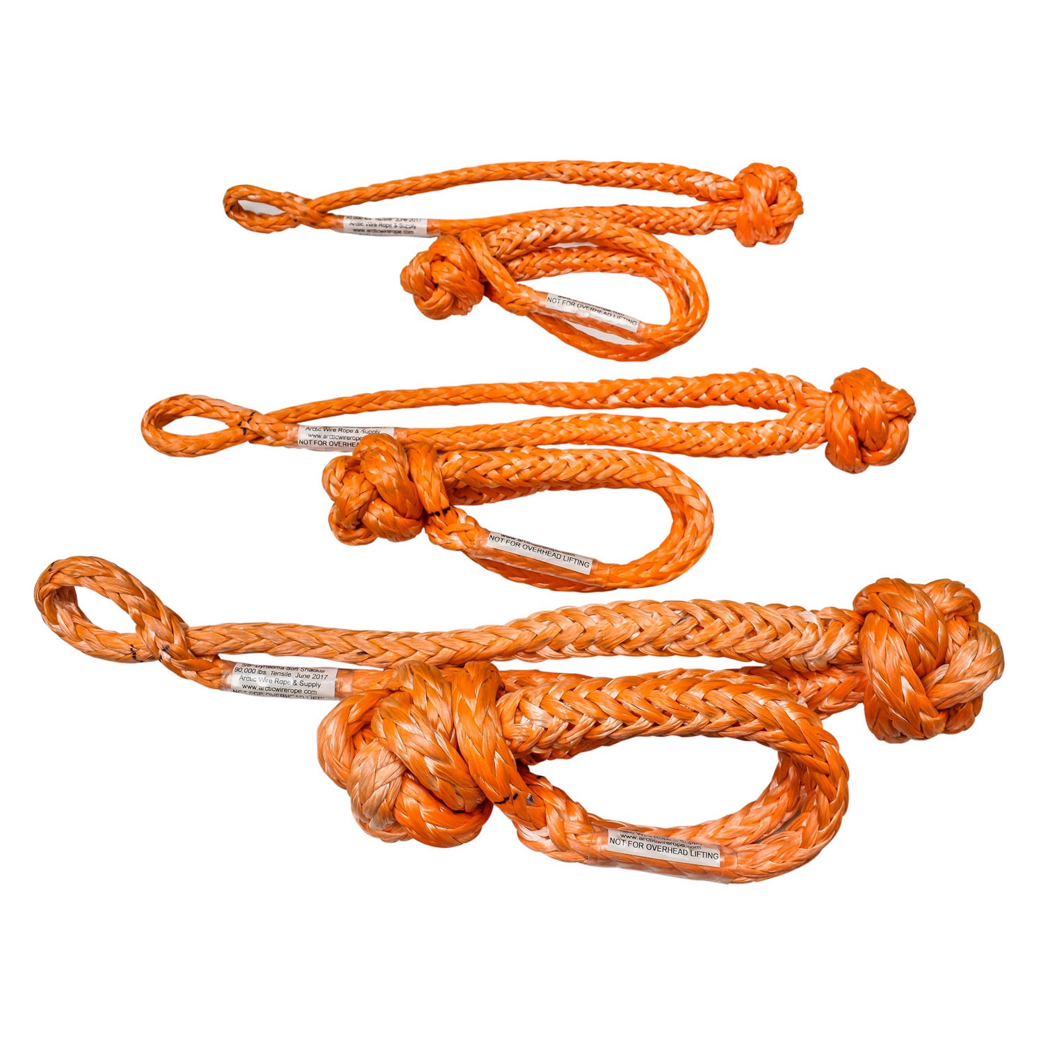 UHMWPE (Dyneema) Double Leg Soft Shackles-1/4″ to 1″